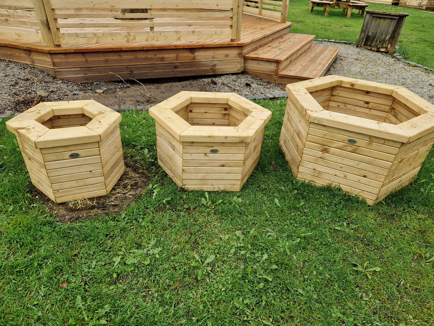 Hexagonal Mini Rail Planters