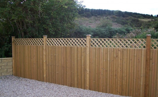 Glan Panel Fencing with Trellis Top (single sided)